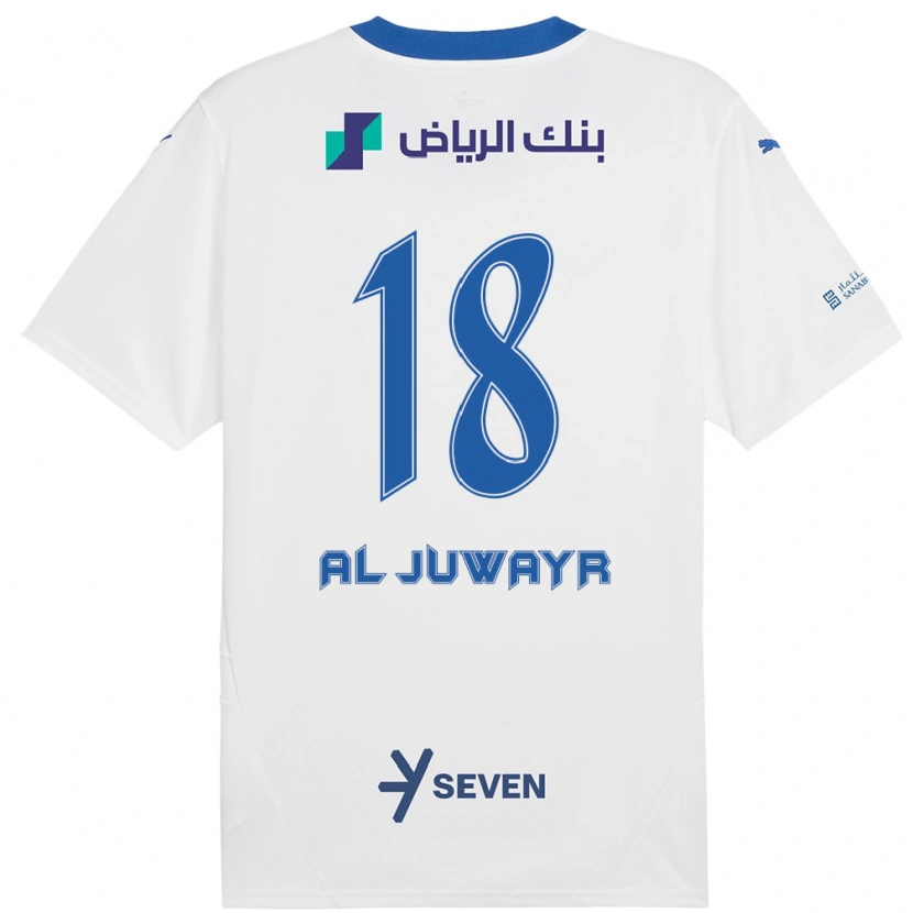 Danxen Barn Musab Al-Juwayr #18 Vit Blå Bortatröja Matchtröjor 2024/25 Tröjor T-Tröja