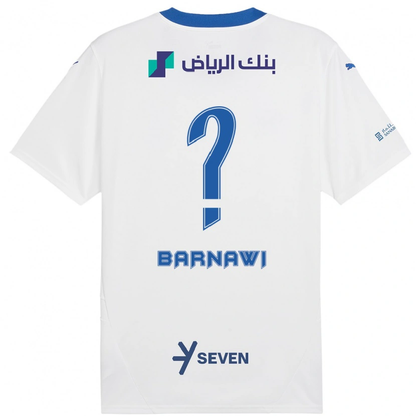 Danxen Barn Abdulsalam Barnawi #0 Vit Blå Bortatröja Matchtröjor 2024/25 Tröjor T-Tröja