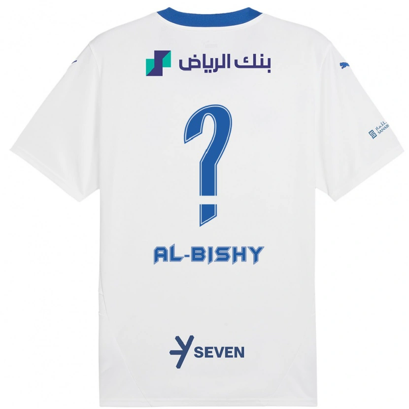 Danxen Barn Bder Abdulaziz Al-Bishy #0 Vit Blå Bortatröja Matchtröjor 2024/25 Tröjor T-Tröja