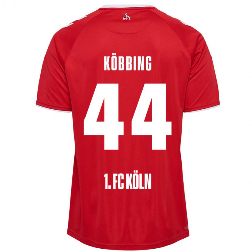 Danxen Barn Matthias Köbbing #44 Röd Vit Bortatröja Matchtröjor 2024/25 Tröjor T-Tröja