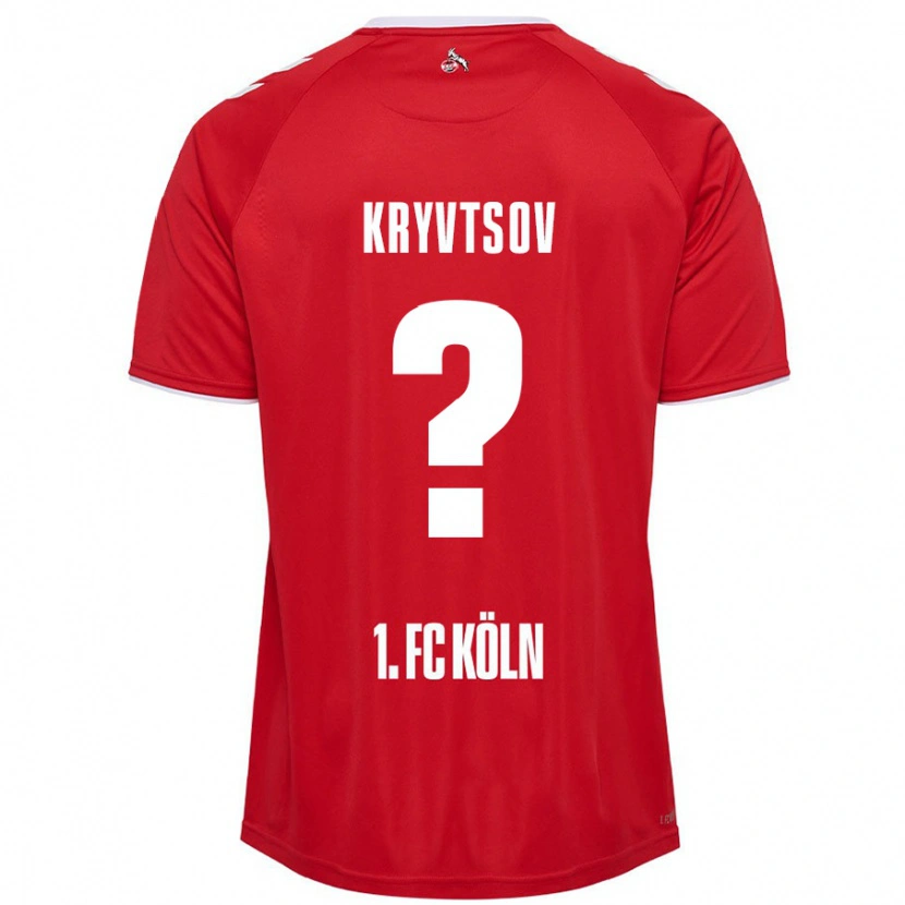 Danxen Barn Nikita Kryvtsov #0 Röd Vit Bortatröja Matchtröjor 2024/25 Tröjor T-Tröja