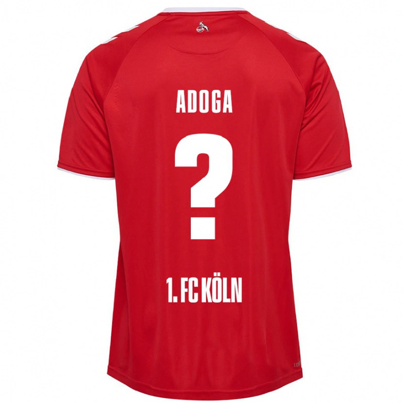 Danxen Barn Brian Adoga #0 Röd Vit Bortatröja Matchtröjor 2024/25 Tröjor T-Tröja