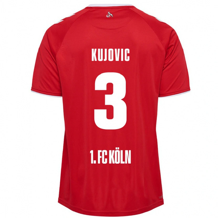 Danxen Barn Emin Kujovic #3 Röd Vit Bortatröja Matchtröjor 2024/25 Tröjor T-Tröja