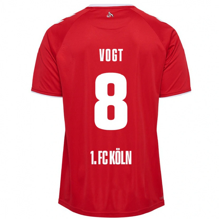 Danxen Barn Laura Vogt #8 Röd Vit Bortatröja Matchtröjor 2024/25 Tröjor T-Tröja