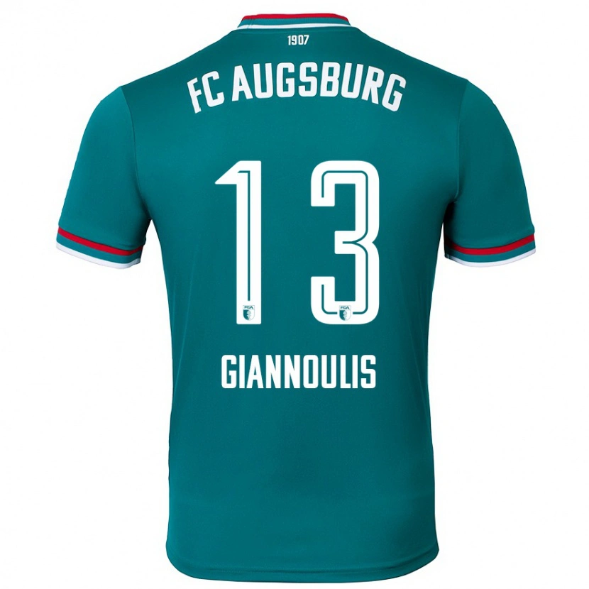 Danxen Barn Dimitrios Giannoulis #13 Mörkgrön Bortatröja Matchtröjor 2024/25 Tröjor T-Tröja