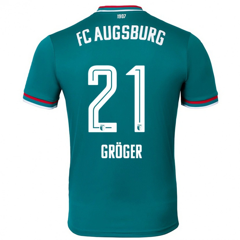 Danxen Barn Elias Gröger #21 Mörkgrön Bortatröja Matchtröjor 2024/25 Tröjor T-Tröja