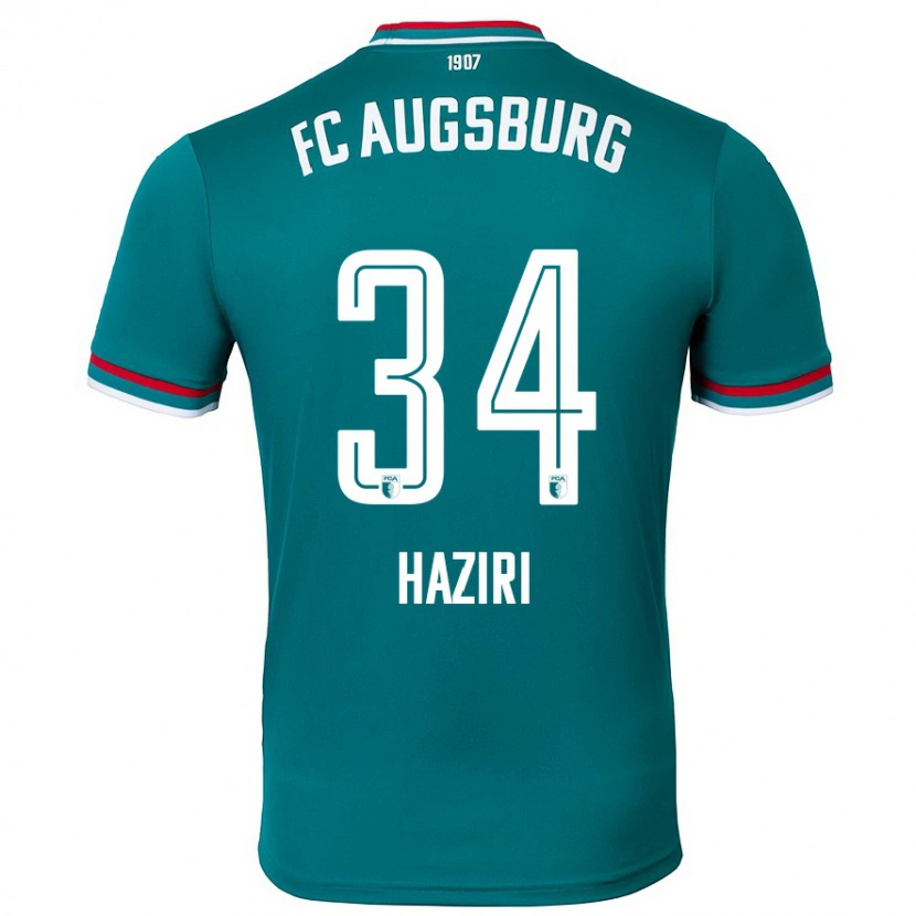 Danxen Barn Edi Haziri #34 Mörkgrön Bortatröja Matchtröjor 2024/25 Tröjor T-Tröja