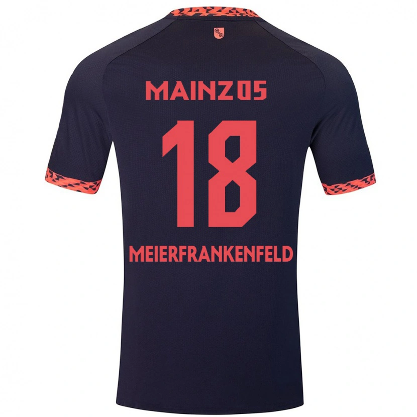Danxen Barn Jana Meierfrankenfeld #18 Blå Korallröd Bortatröja Matchtröjor 2024/25 Tröjor T-Tröja