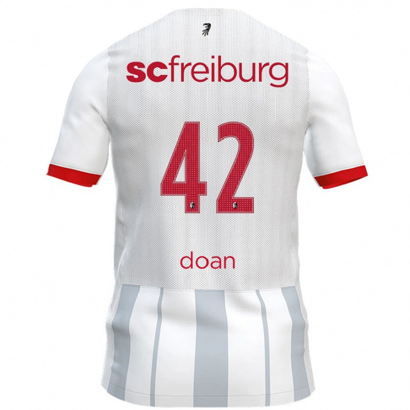 Danxen Barn Ritsu Doan #42 Vit Grå Bortatröja Matchtröjor 2024/25 Tröjor T-Tröja