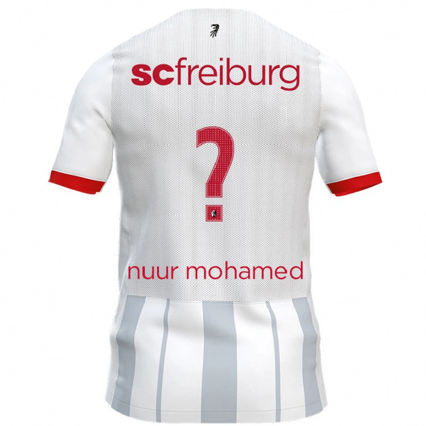 Danxen Barn Billal Nuur Mohamed #0 Vit Grå Bortatröja Matchtröjor 2024/25 Tröjor T-Tröja
