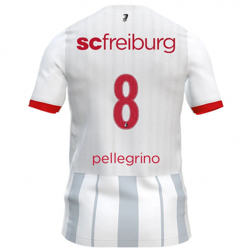 Danxen Barn Gabriel Pellegrino #8 Vit Grå Bortatröja Matchtröjor 2024/25 Tröjor T-Tröja