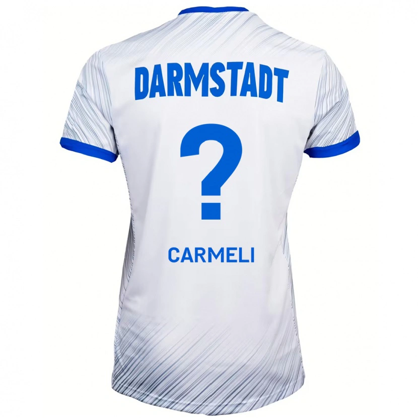 Danxen Barn Liad Carmeli #0 Vit Blå Bortatröja Matchtröjor 2024/25 Tröjor T-Tröja