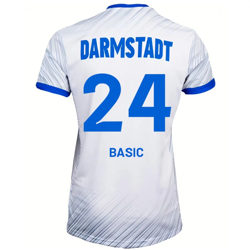 Danxen Barn Benjamin Basic #24 Vit Blå Bortatröja Matchtröjor 2024/25 Tröjor T-Tröja