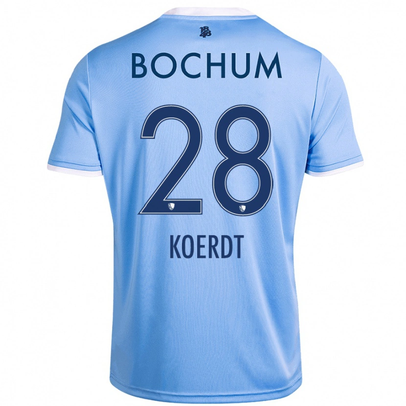 Danxen Barn Lennart Koerdt #28 Himmelsblå Bortatröja Matchtröjor 2024/25 Tröjor T-Tröja