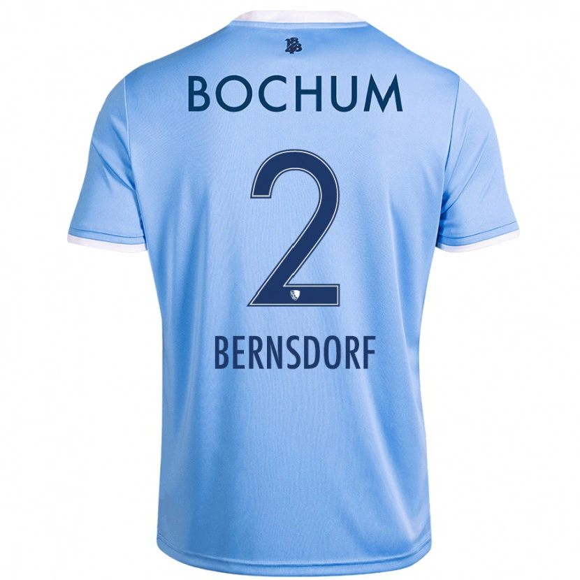 Danxen Barn Luca Bernsdorf #2 Himmelsblå Bortatröja Matchtröjor 2024/25 Tröjor T-Tröja