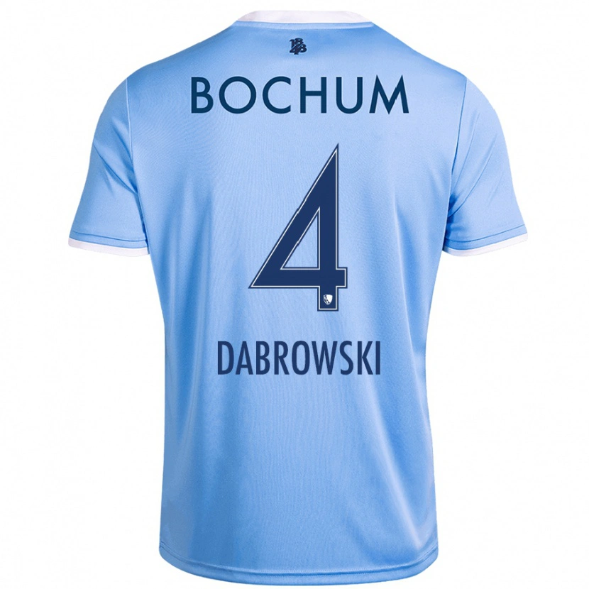 Danxen Barn Luc Dabrowski #4 Himmelsblå Bortatröja Matchtröjor 2024/25 Tröjor T-Tröja