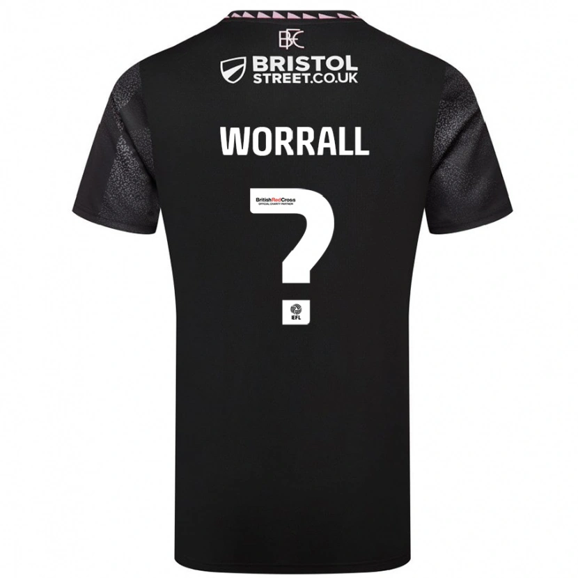 Danxen Barn Joe Worrall #0 Svart Bortatröja Matchtröjor 2024/25 Tröjor T-Tröja