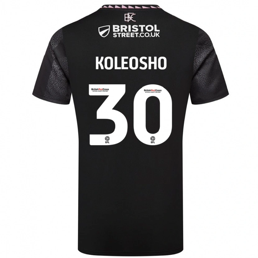 Danxen Barn Luca Koleosho #30 Svart Bortatröja Matchtröjor 2024/25 Tröjor T-Tröja