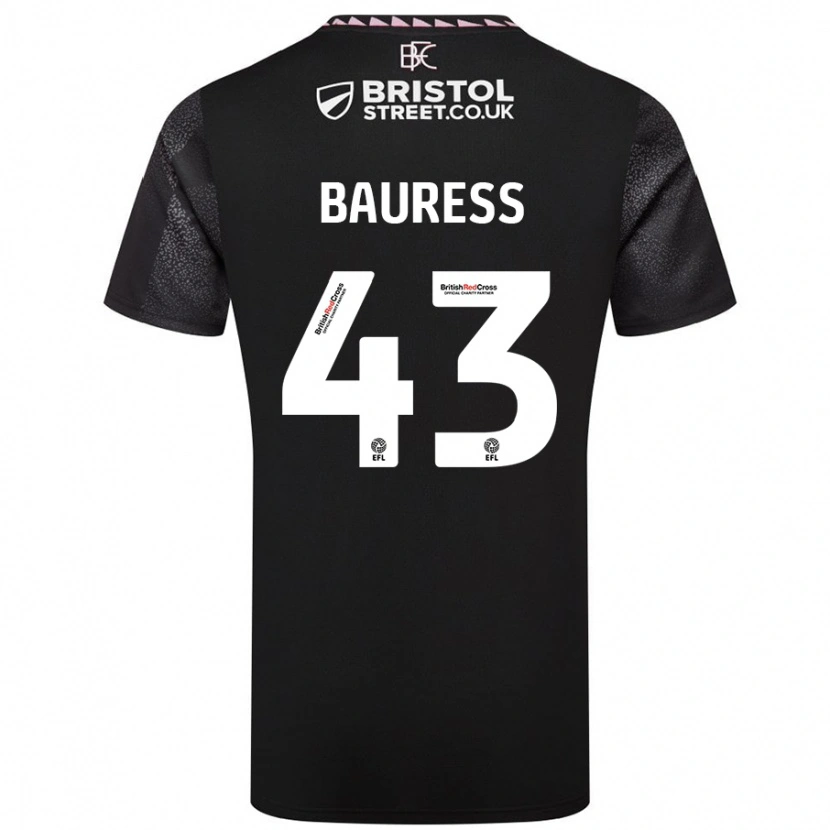 Danxen Barn Joe Bauress #43 Svart Bortatröja Matchtröjor 2024/25 Tröjor T-Tröja
