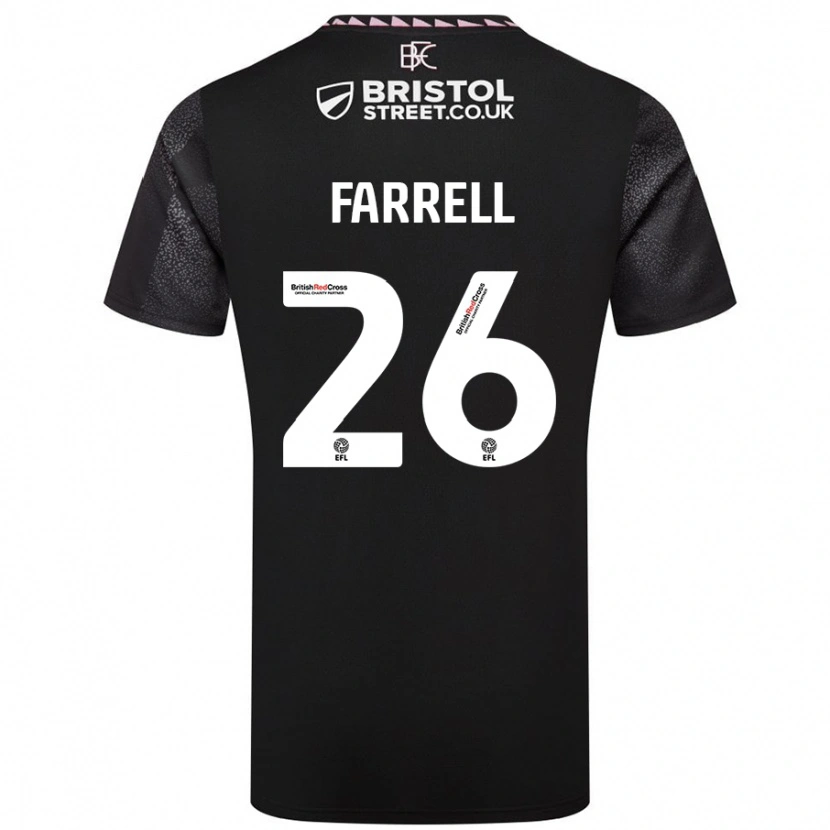 Danxen Barn Lucy Farrell #26 Svart Bortatröja Matchtröjor 2024/25 Tröjor T-Tröja
