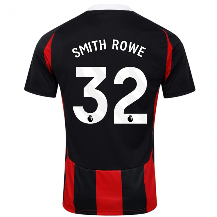 Danxen Barn Emile Smith Rowe #32 Svart Röd Bortatröja Matchtröjor 2024/25 Tröjor T-Tröja