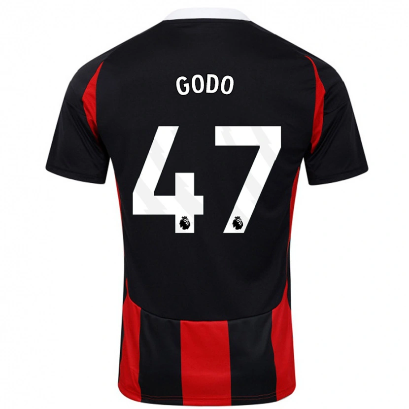 Danxen Barn Martial Godo #47 Svart Röd Bortatröja Matchtröjor 2024/25 Tröjor T-Tröja