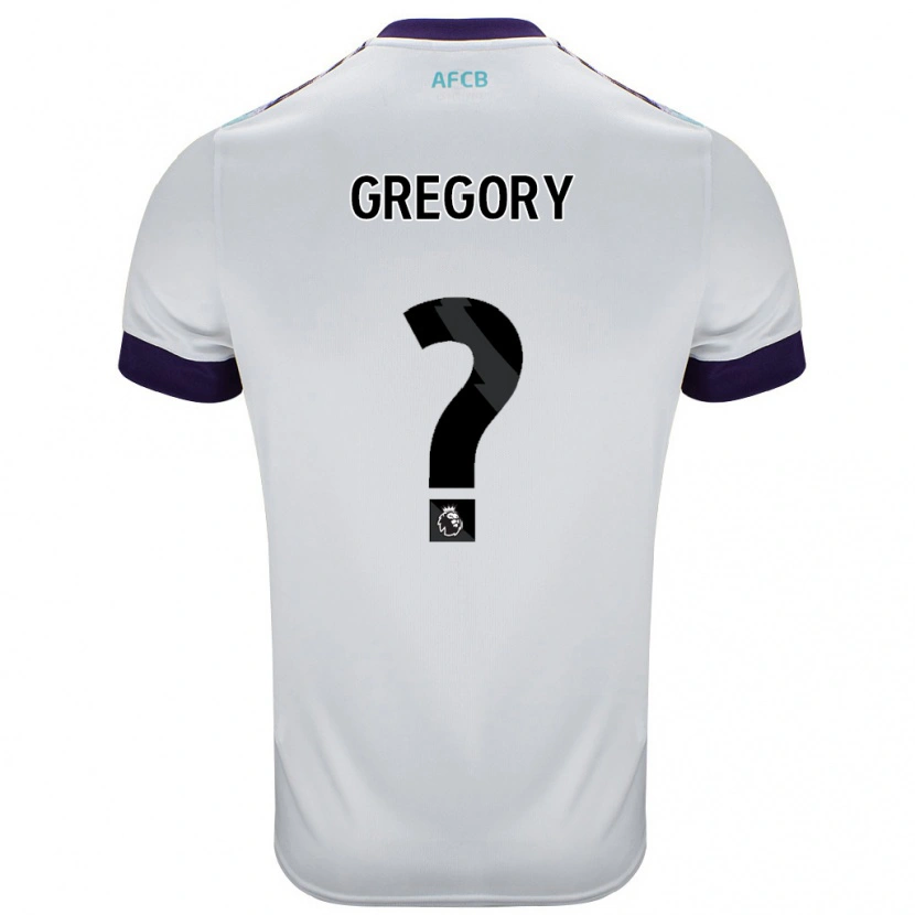 Danxen Barn Karlos Gregory #0 Vit Grön Lila Bortatröja Matchtröjor 2024/25 Tröjor T-Tröja