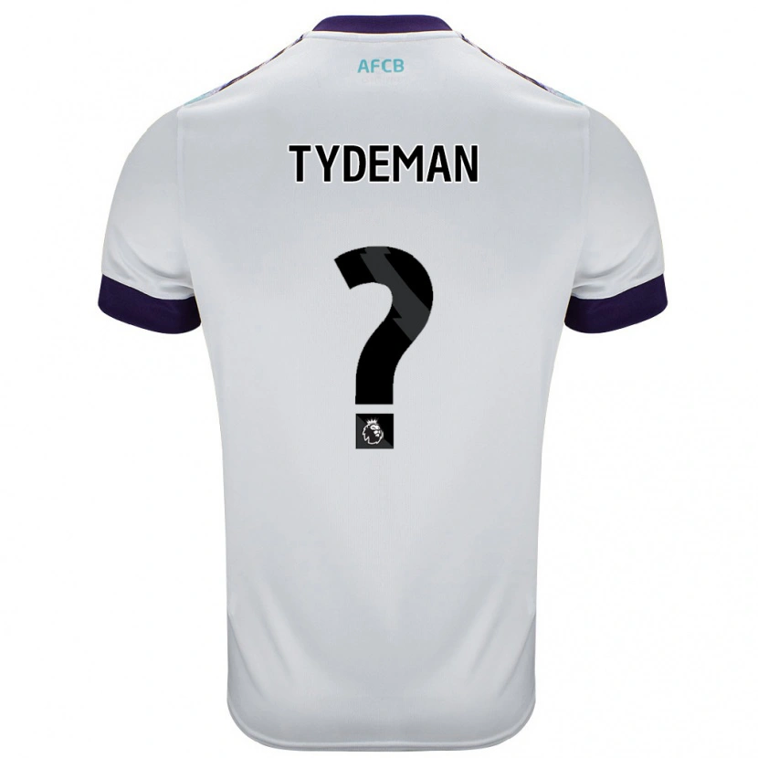 Danxen Barn Kian Tydeman #0 Vit Grön Lila Bortatröja Matchtröjor 2024/25 Tröjor T-Tröja