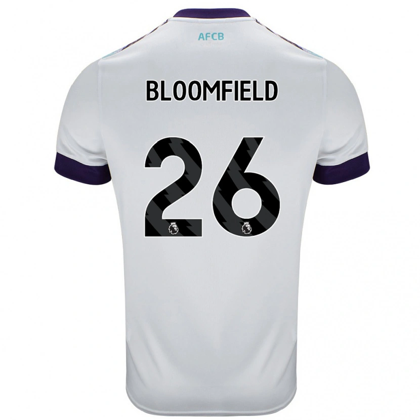 Danxen Barn Erin Bloomfield #26 Vit Grön Lila Bortatröja Matchtröjor 2024/25 Tröjor T-Tröja