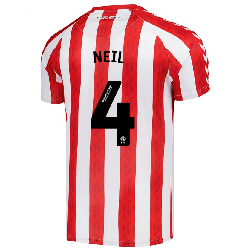 Danxen Män Dan Neil #4 Röd Vit Hemmatröja Matchtröjor 2024/25 Tröjor T-Tröja