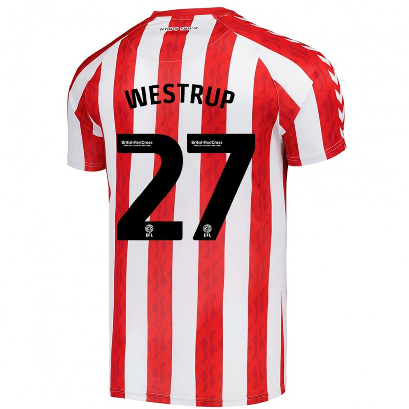 Danxen Män Brianna Westrup #27 Röd Vit Hemmatröja Matchtröjor 2024/25 Tröjor T-Tröja