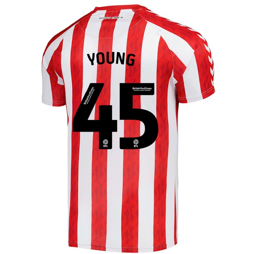 Danxen Män Matthew Young #45 Röd Vit Hemmatröja Matchtröjor 2024/25 Tröjor T-Tröja