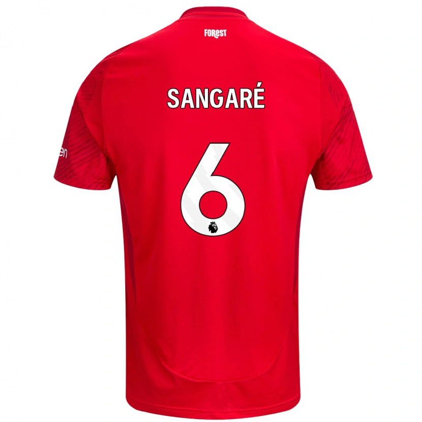 Danxen Män Ibrahim Sangaré #6 Röd Vit Hemmatröja Matchtröjor 2024/25 Tröjor T-Tröja