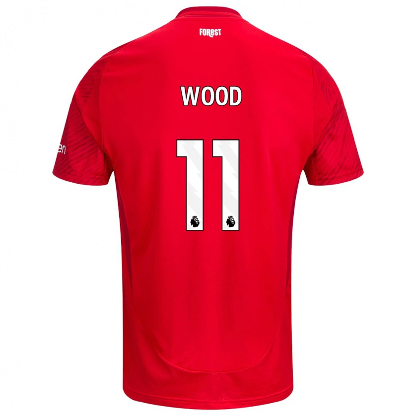 Danxen Män Chris Wood #11 Röd Vit Hemmatröja Matchtröjor 2024/25 Tröjor T-Tröja