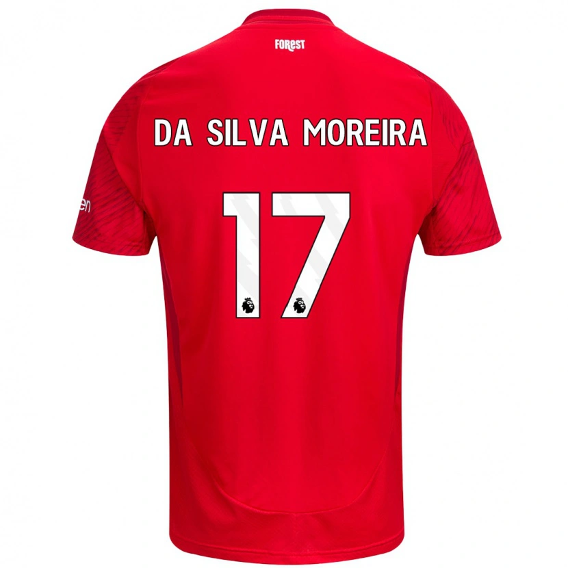 Danxen Män Eric Da Silva Moreira #17 Röd Vit Hemmatröja Matchtröjor 2024/25 Tröjor T-Tröja