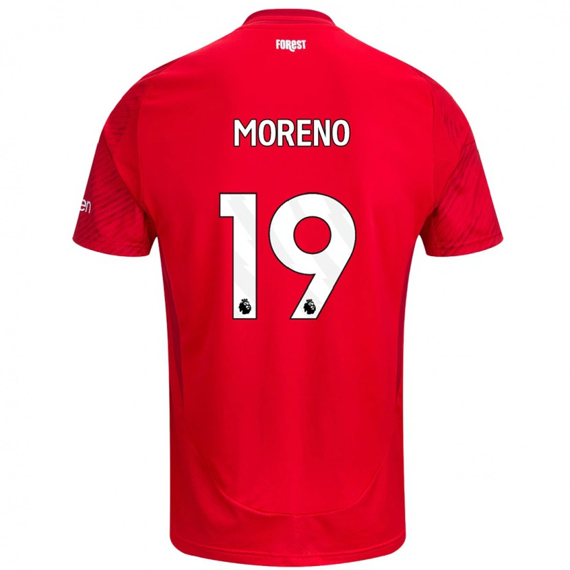 Danxen Män Álex Moreno #19 Röd Vit Hemmatröja Matchtröjor 2024/25 Tröjor T-Tröja