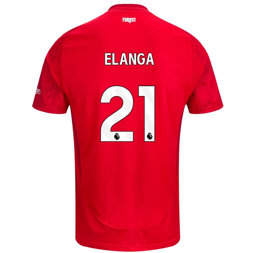 Danxen Män Anthony Elanga #21 Röd Vit Hemmatröja Matchtröjor 2024/25 Tröjor T-Tröja