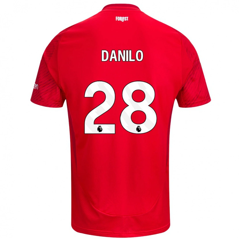 Danxen Män Danilo #28 Röd Vit Hemmatröja Matchtröjor 2024/25 Tröjor T-Tröja
