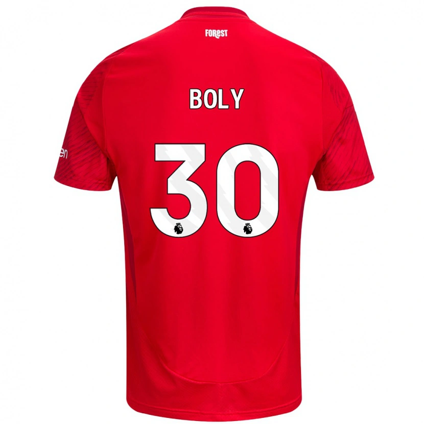 Danxen Män Willy Boly #30 Röd Vit Hemmatröja Matchtröjor 2024/25 Tröjor T-Tröja