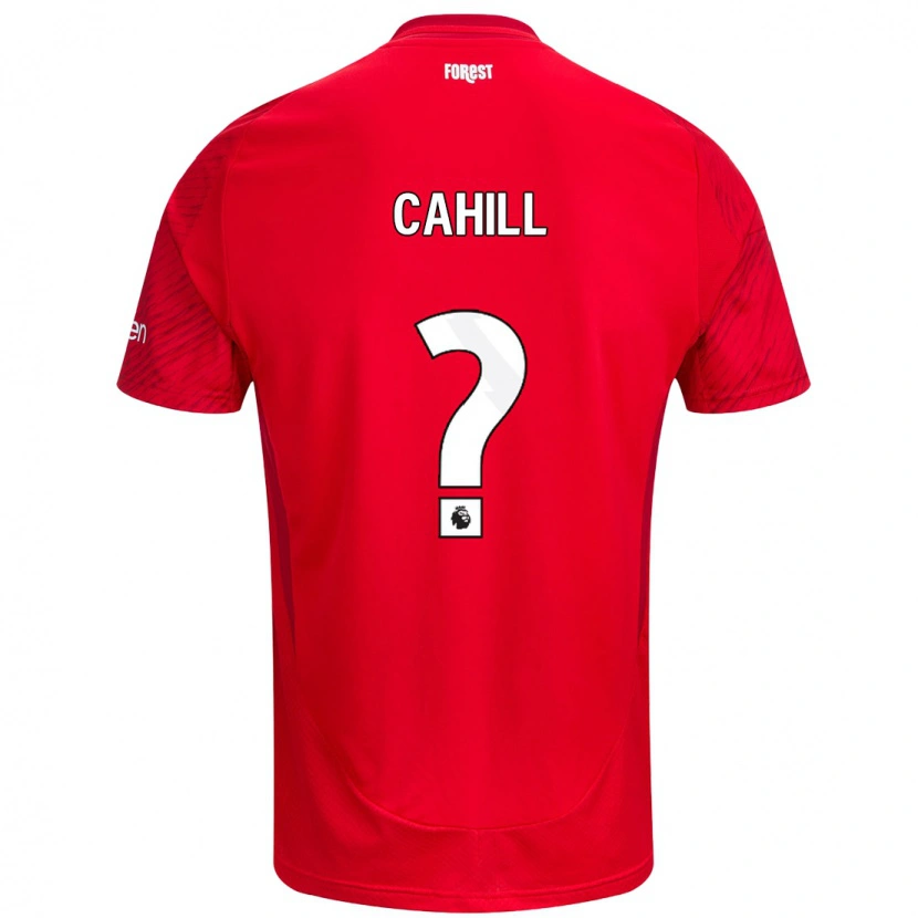Danxen Män Shae Cahill #0 Röd Vit Hemmatröja Matchtröjor 2024/25 Tröjor T-Tröja
