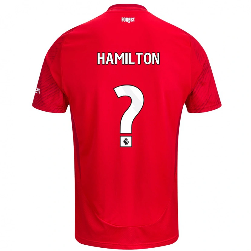 Danxen Män Scott Hamilton #0 Röd Vit Hemmatröja Matchtröjor 2024/25 Tröjor T-Tröja