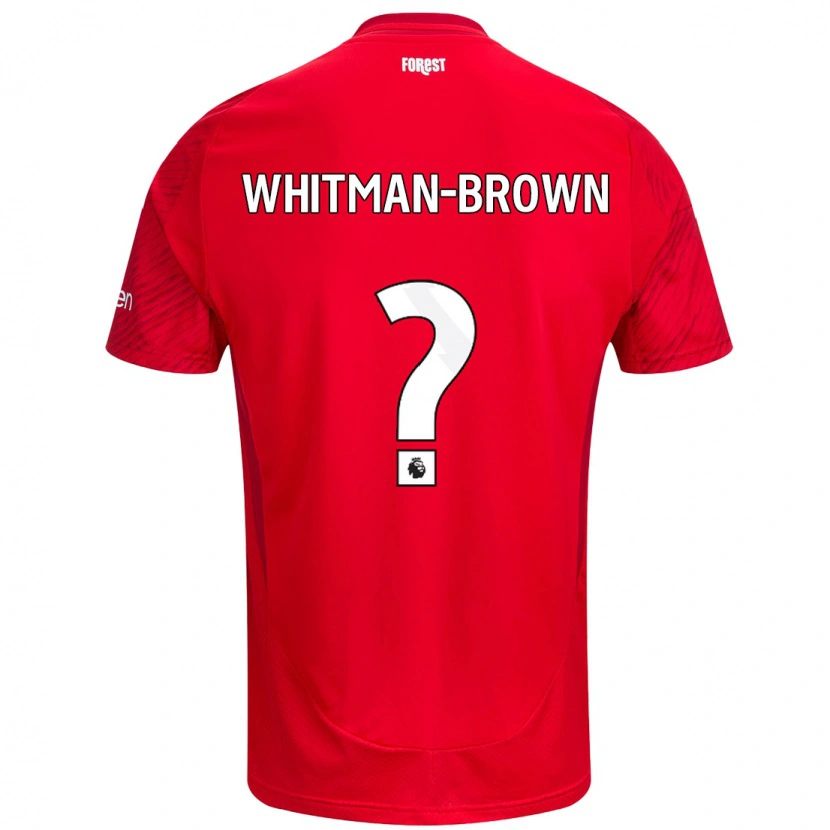Danxen Män Chae Whitman-Brown #0 Röd Vit Hemmatröja Matchtröjor 2024/25 Tröjor T-Tröja