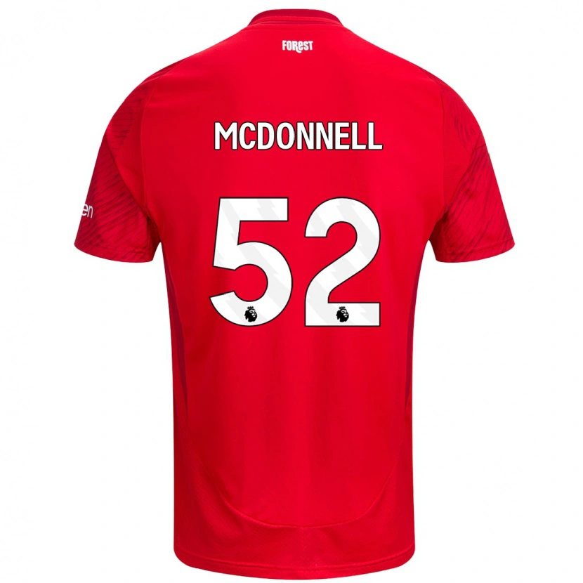 Danxen Män Jamie Mcdonnell #52 Röd Vit Hemmatröja Matchtröjor 2024/25 Tröjor T-Tröja