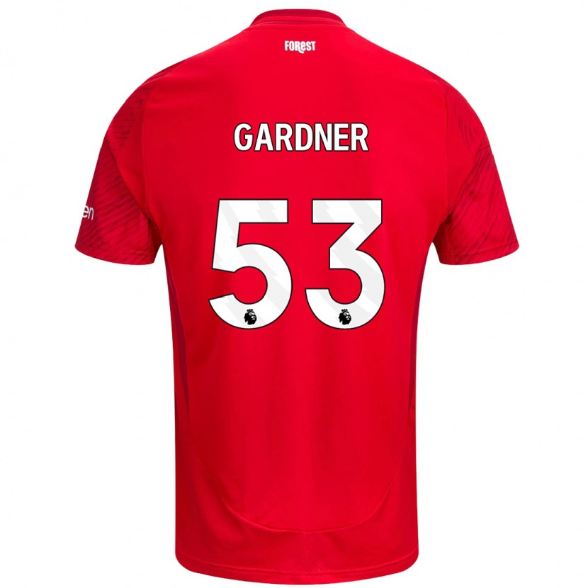 Danxen Män Joe Gardner #53 Röd Vit Hemmatröja Matchtröjor 2024/25 Tröjor T-Tröja