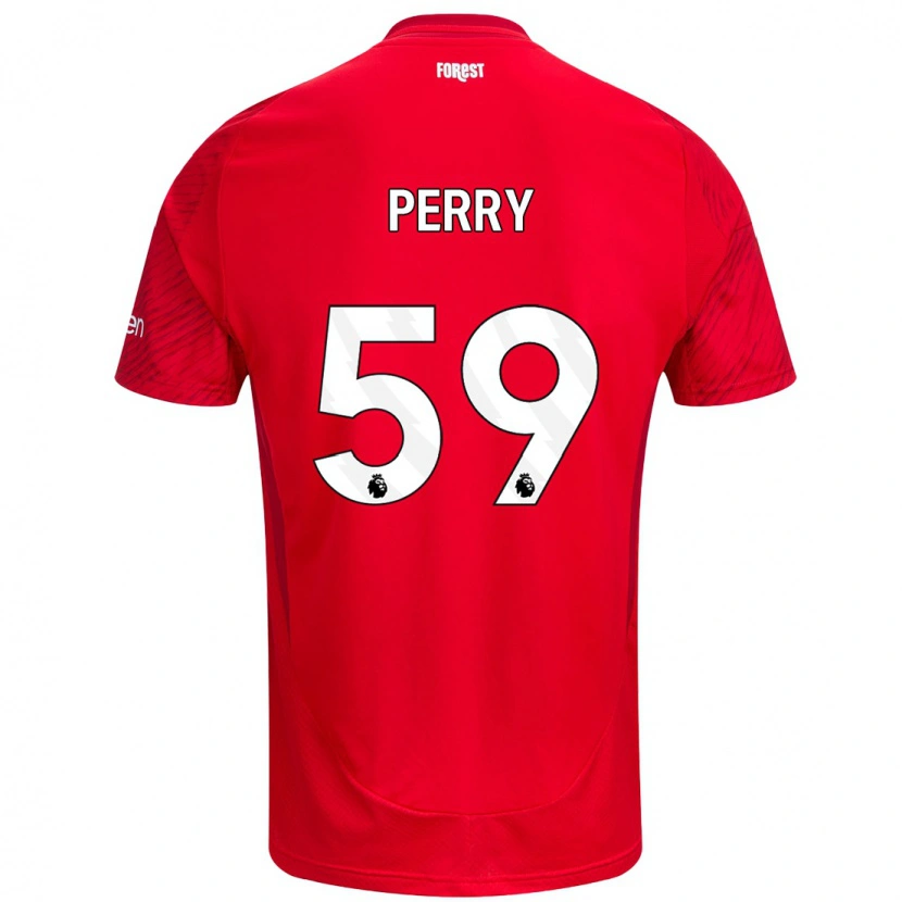 Danxen Män Ben Perry #59 Röd Vit Hemmatröja Matchtröjor 2024/25 Tröjor T-Tröja