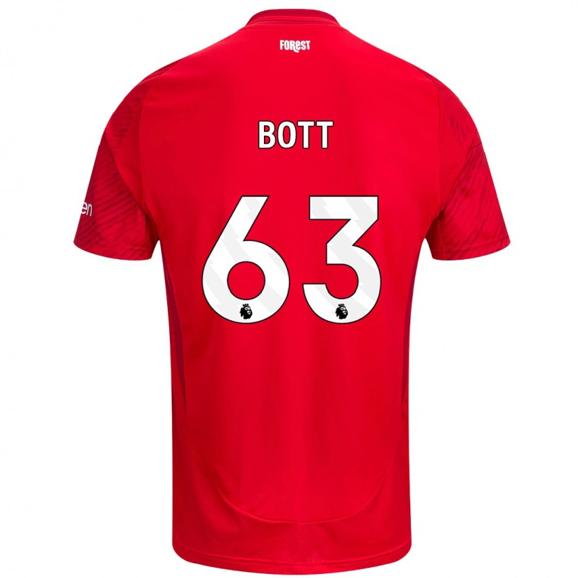 Danxen Män Aaron Bott #63 Röd Vit Hemmatröja Matchtröjor 2024/25 Tröjor T-Tröja