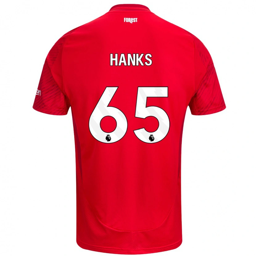Danxen Män Justin Hanks #65 Röd Vit Hemmatröja Matchtröjor 2024/25 Tröjor T-Tröja