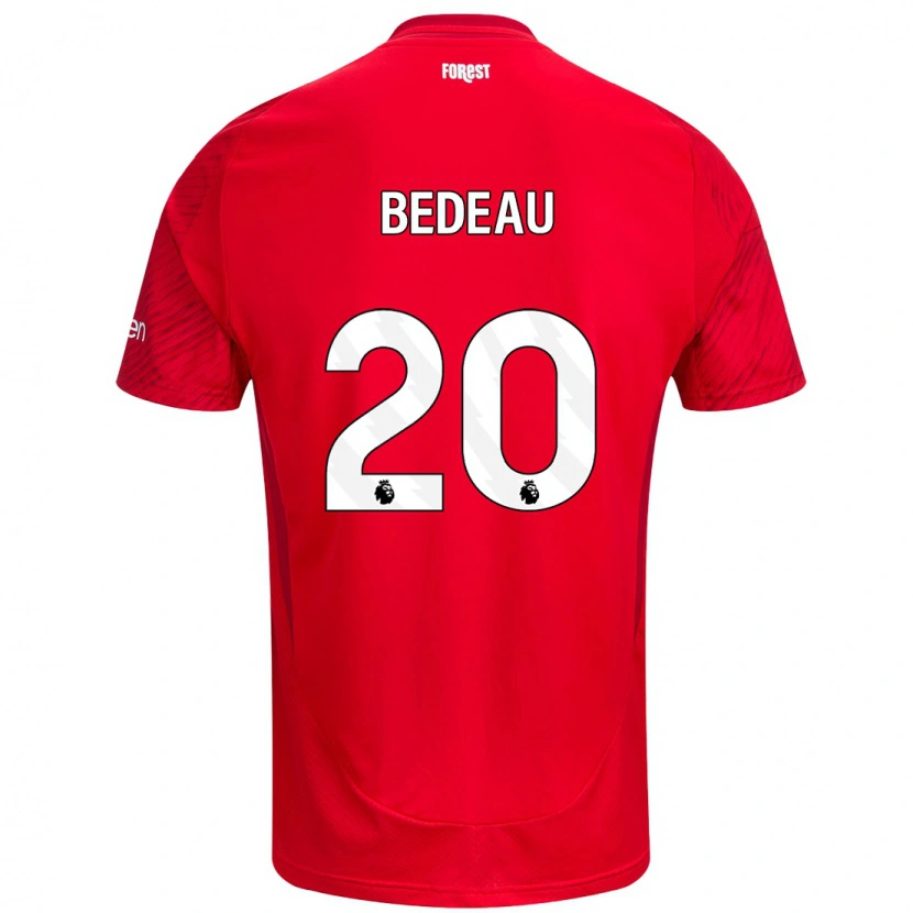 Danxen Män Naomi Bedeau #20 Röd Vit Hemmatröja Matchtröjor 2024/25 Tröjor T-Tröja