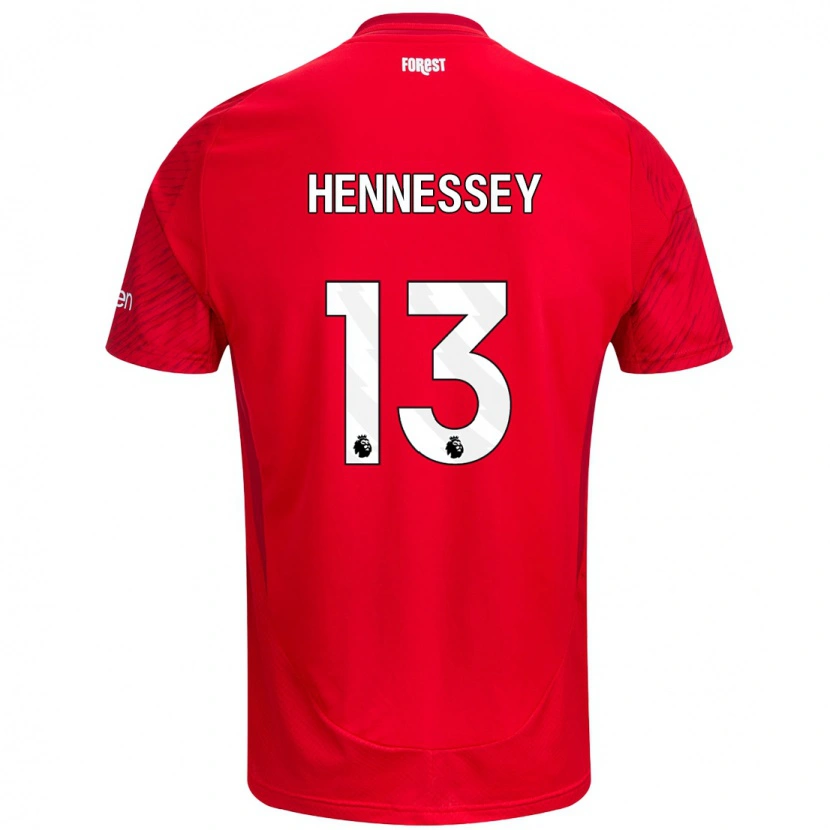Danxen Män Wayne Hennessey #13 Röd Vit Hemmatröja Matchtröjor 2024/25 Tröjor T-Tröja