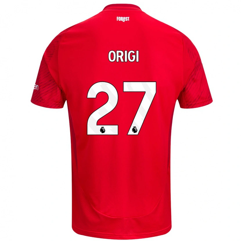 Danxen Män Divock Origi #27 Röd Vit Hemmatröja Matchtröjor 2024/25 Tröjor T-Tröja